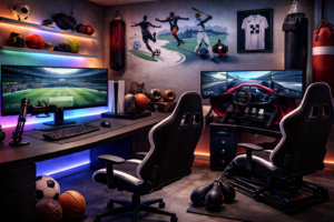 10 Estilos de Quartos Esportivos com Tema Gamer